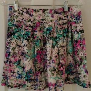 Fun Floral Pleated Skirt